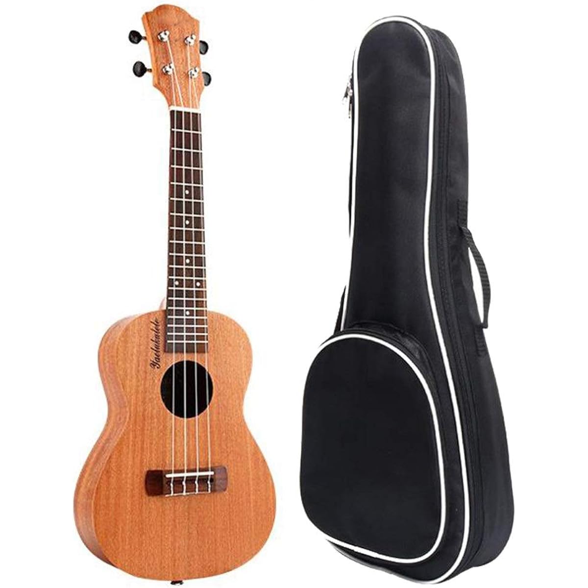 Ukulele 21 Inch Sapele Wood Traditional Soprano Ukulele Uke Hawaii Kids Small Guitar with Gig Bag for Kids Students Beginners Ukulele Sopra (Color: Wood, Size: 21 inches)