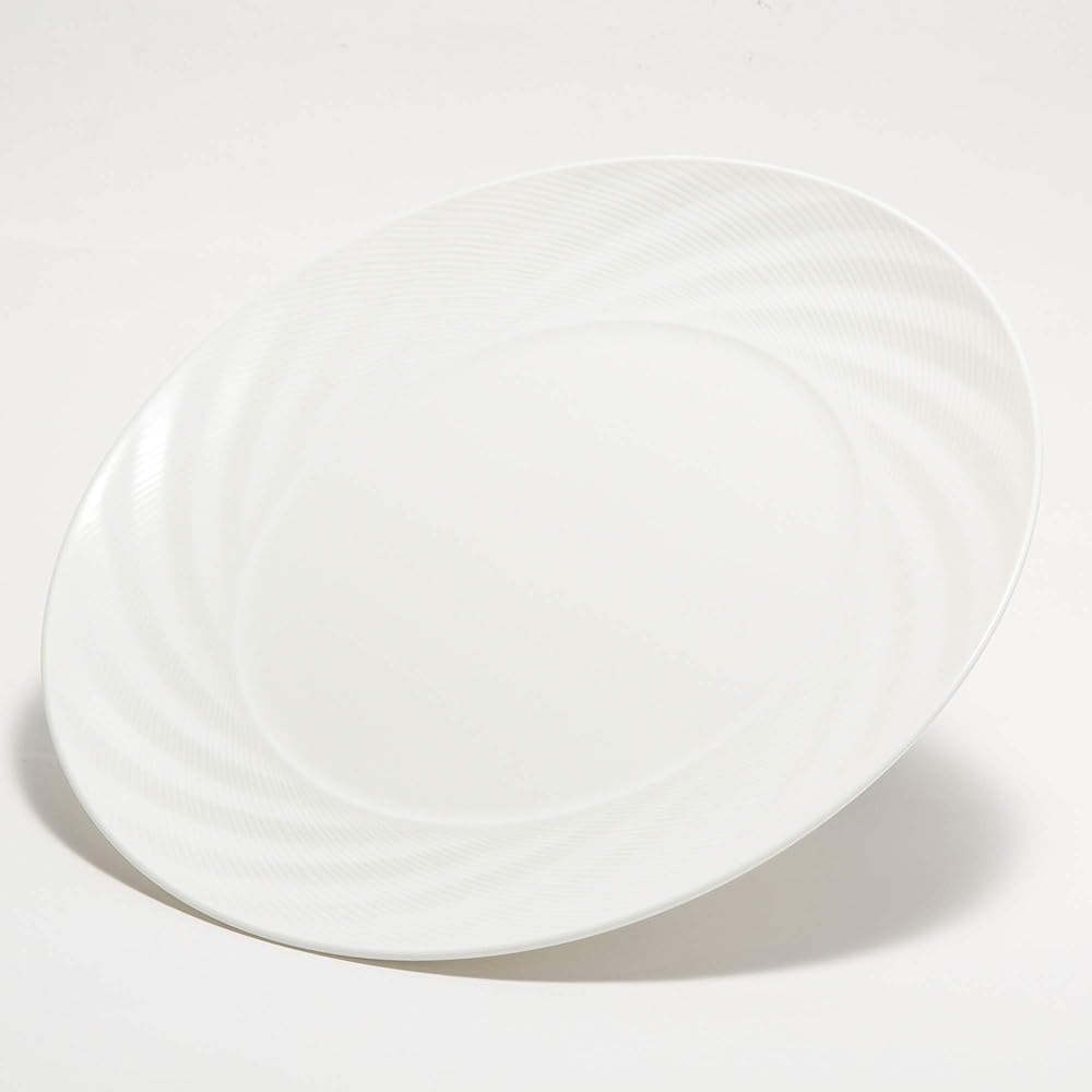 NARUMI Plate Sense Relief White 30cm Rim Microwave Warming/Dishwasher Safe 51800-5769