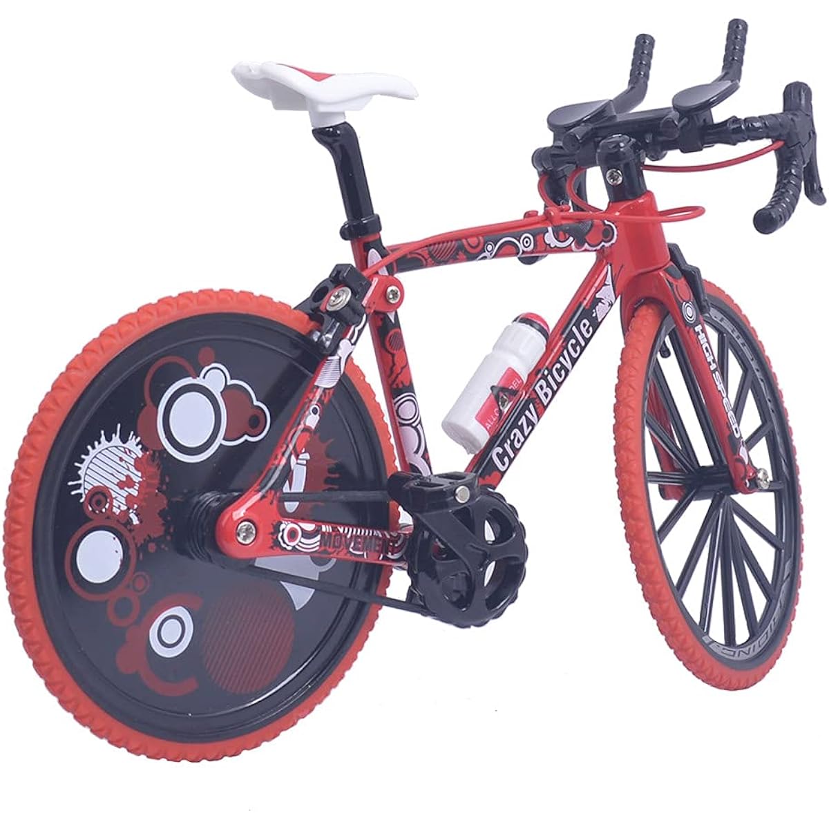 Ailejia Mini Bike Ornament Toy Doodle Finger Bicycle Mountain Cake Topper Dirt Bike Party Decoration BMX Mountain Bike Party Toy for Home Decoration, Collection (Red)