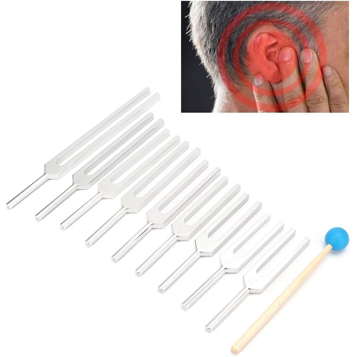 Tuning fork 9 pieces 174/285/396/417/ 528/639/ 741/852/ 963HZ tuning fork healing tool set