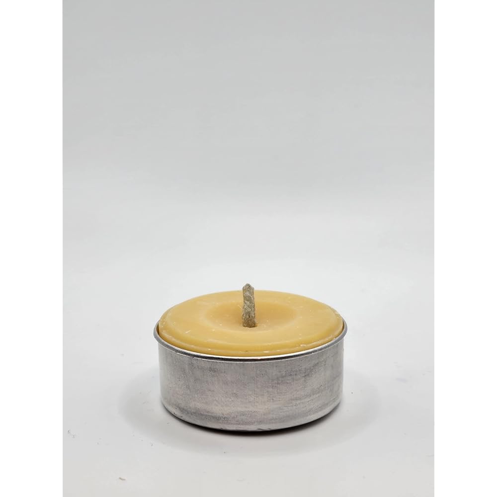 Daiyo DAIYO - Japanese candle - Made by a skilled craftsman [Rice tea light - Burning time approximately 3 hours -] - Unscented, uncolored, using only natural rice bran wax, low odor and soot, burns for a long time - [60 pieces]