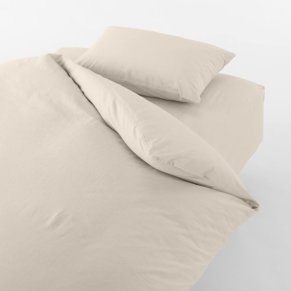 MUJI Washed Duvet Cover Light Beige Queen Size 210 x 210cm 83332174