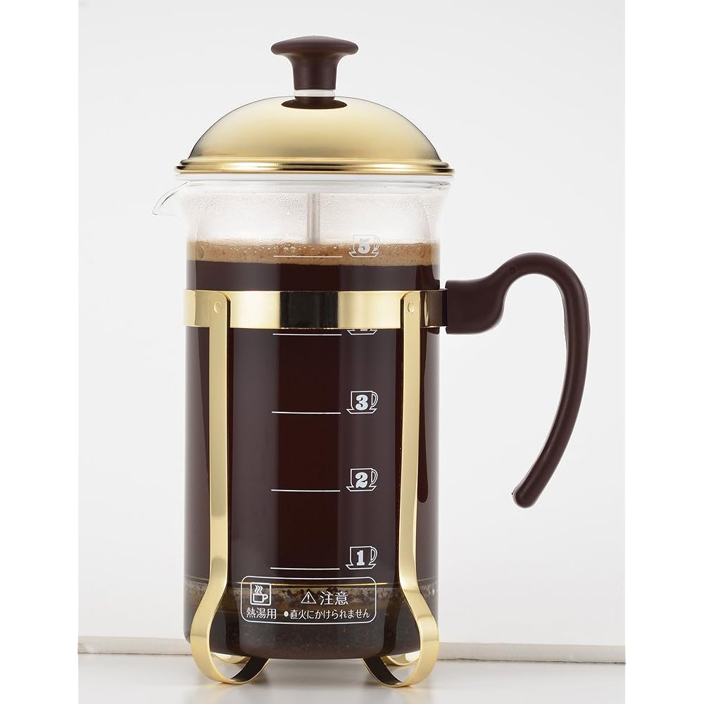 Yoshikawa Coffee Press & Tea Server 750ml Gold Brownie SJ2226