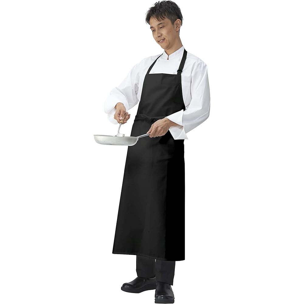 KOEI Made in Japan Neck Long Breast Apron Length 110cm Long Length Water Repellent Antistatic Sturdy Thick Heat Resistant Unisex KM70 (Brown)