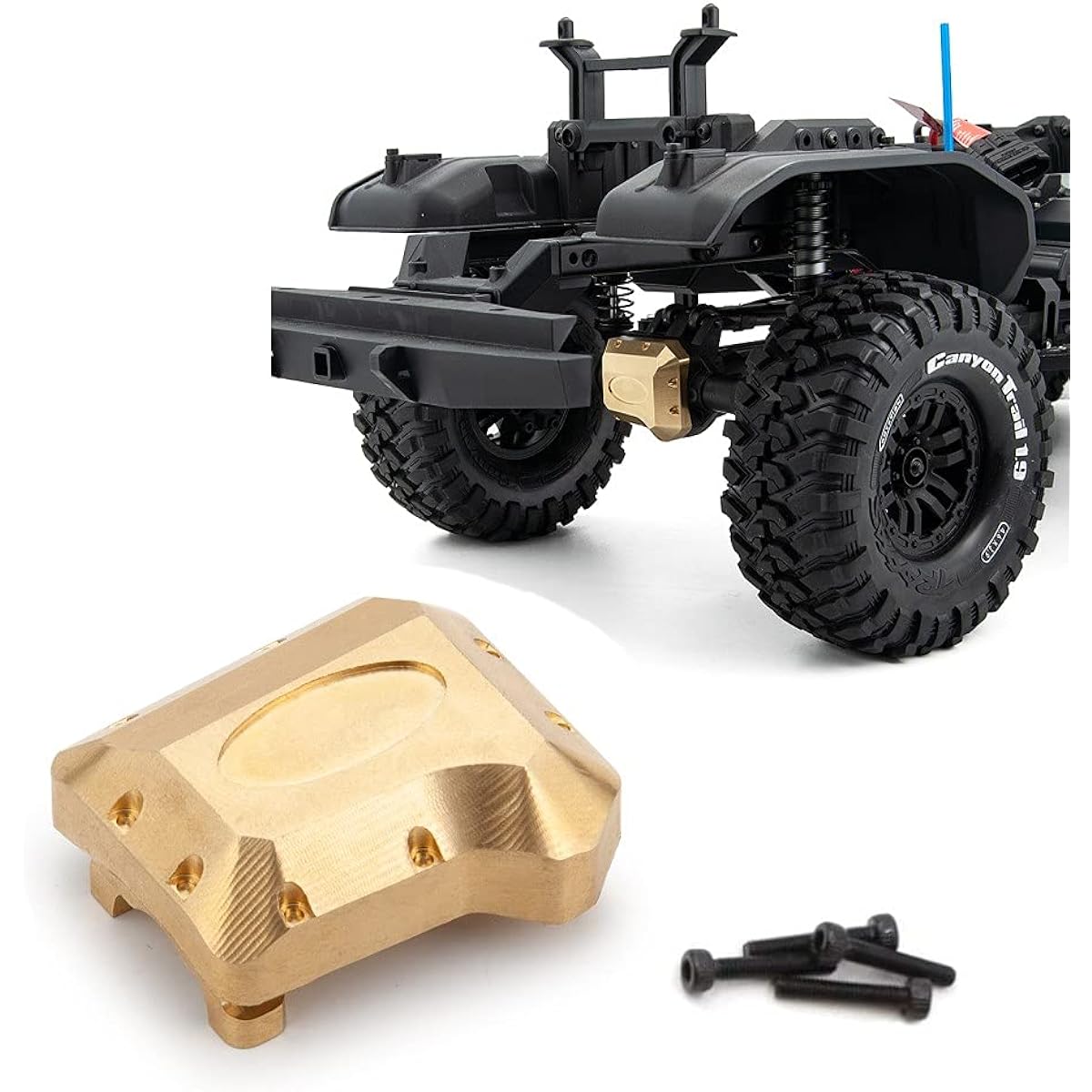 RCLions Brass Diff Cover Heavy Duty 69g Axle Gear Cover for Traxxas TRX4 T4 Axles
