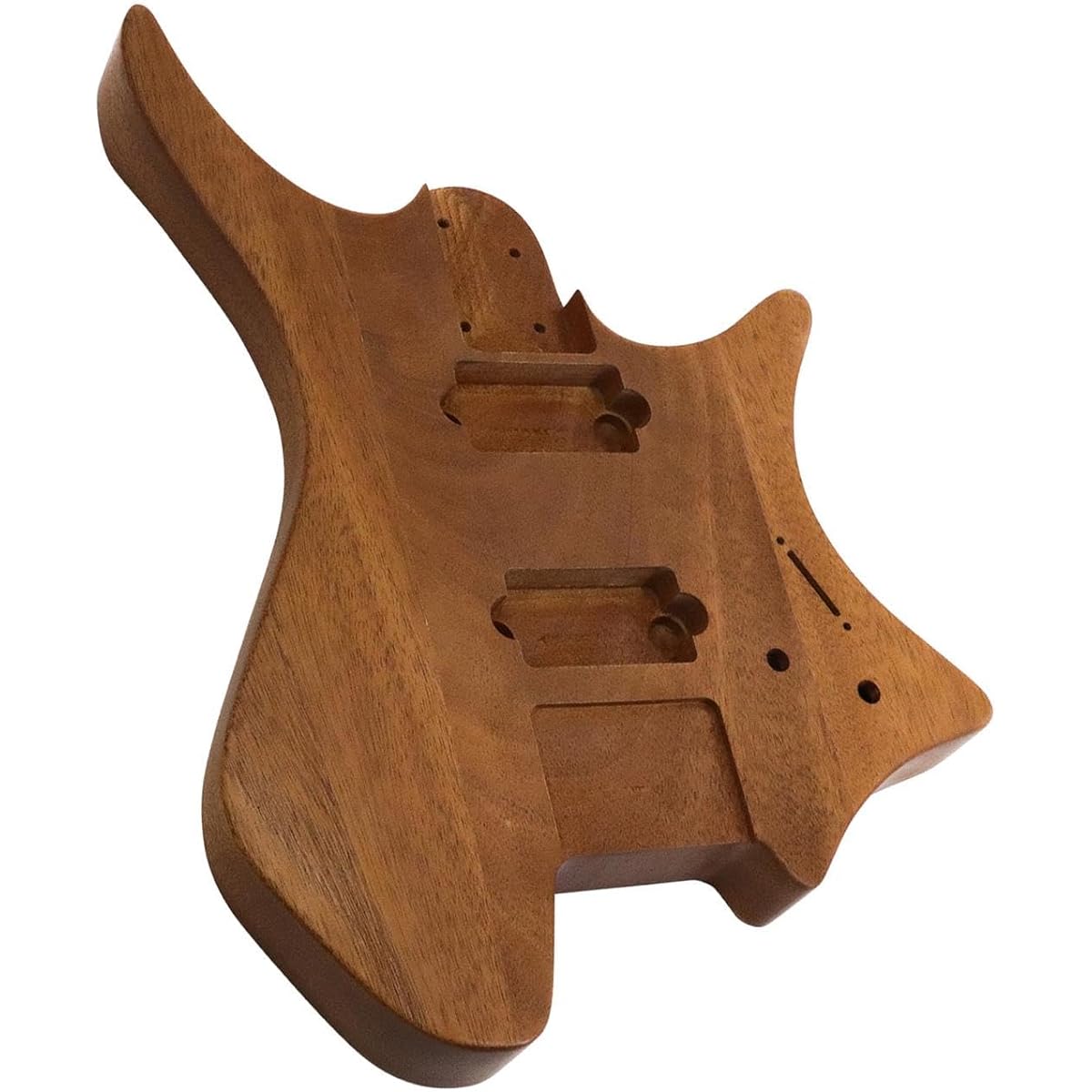 PEWETE Unfinished Electric Guitar Body Wooden Replacement with Pickup Holes Electric Guitar Playing Accessories DIY