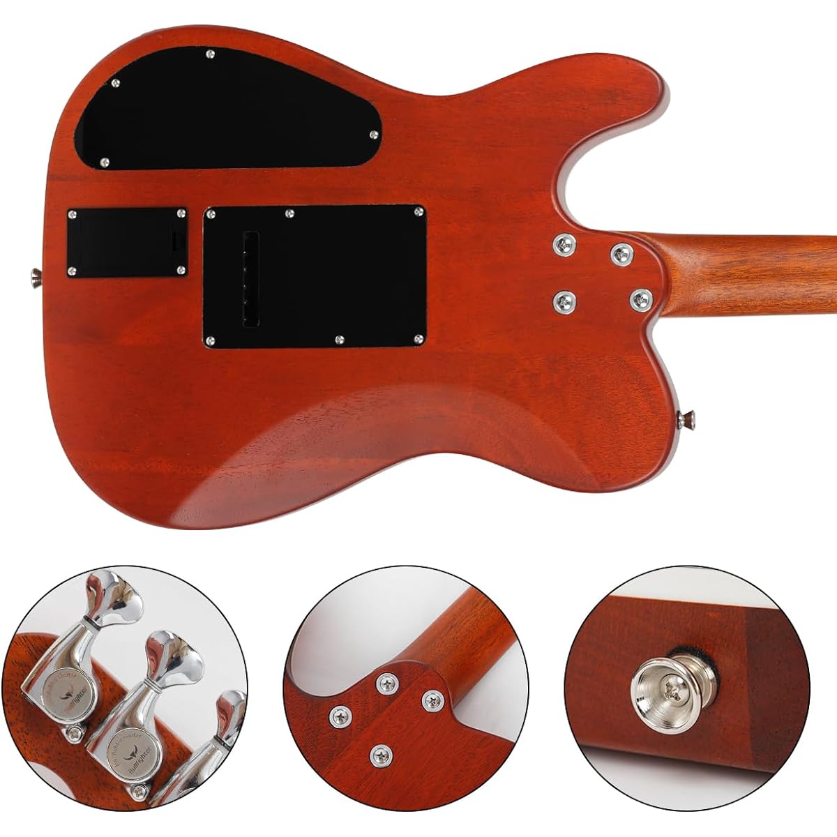 Bullfighter Silent Guitar Acoustic Guitar Travel Guitar Quiet Beginner Practice Steel String Folk Guitar Dual Pickup K10 (wood)