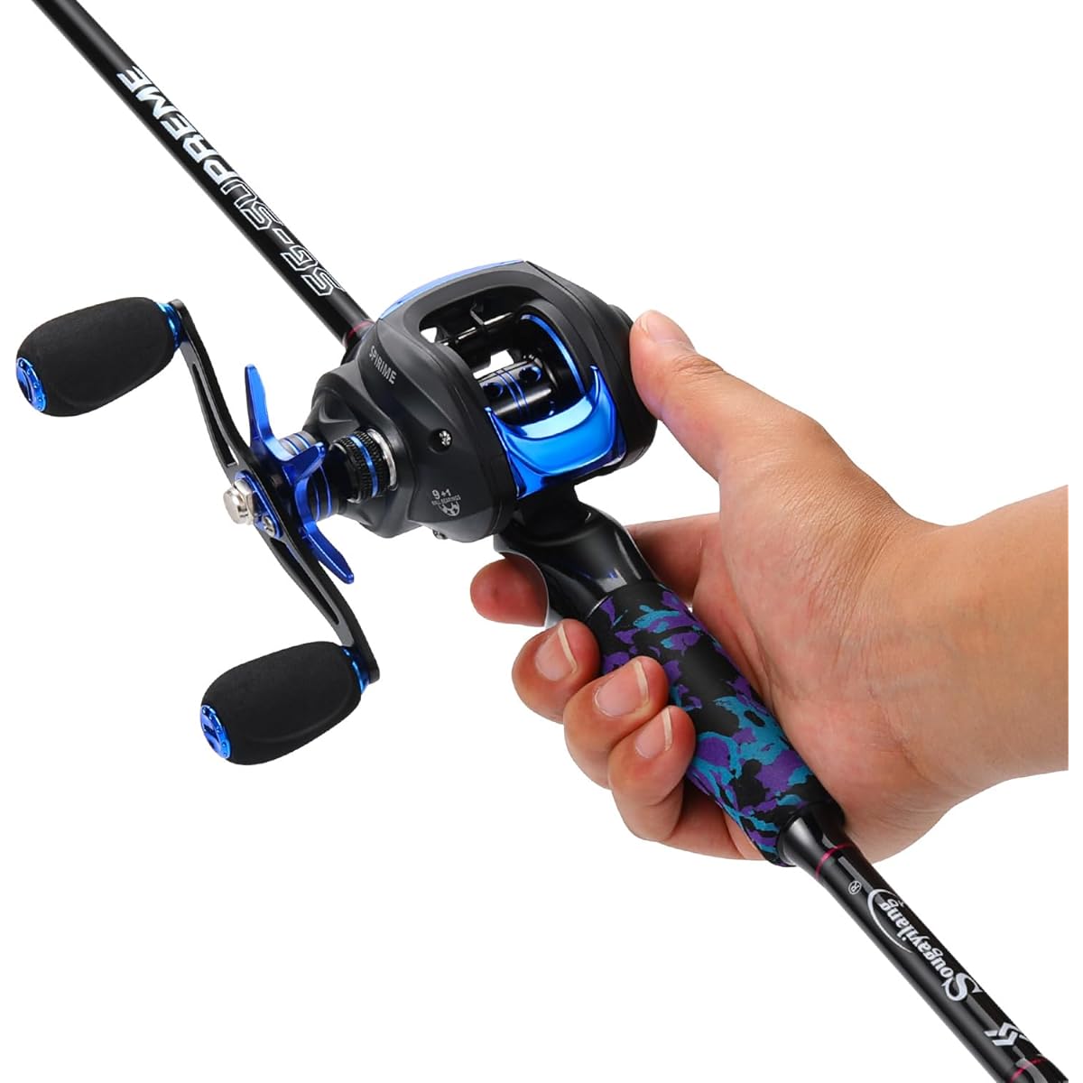 Sougayilang Fishing Rod and Reel Combo Medium Fishing Pole Baitcasting Reel Combo 2 Piece Baitcaster Combo