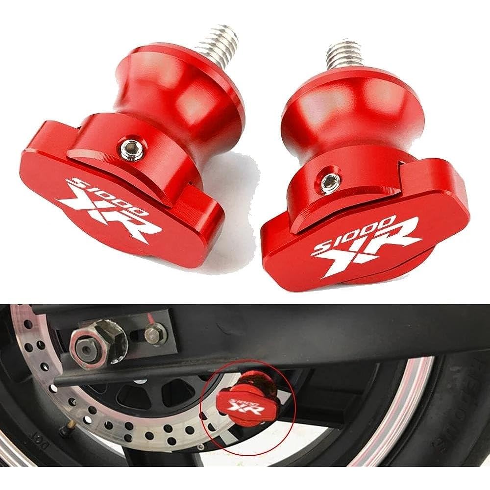 Bike Stand Swing Arm Slider 8mm Motorcycle Accessories Swing Arm Spool Slider Stand Screw For S1000XR S1000RR S1000R HP4 2014 2015 2016 2017 2018 2019 (Color: Titanium)