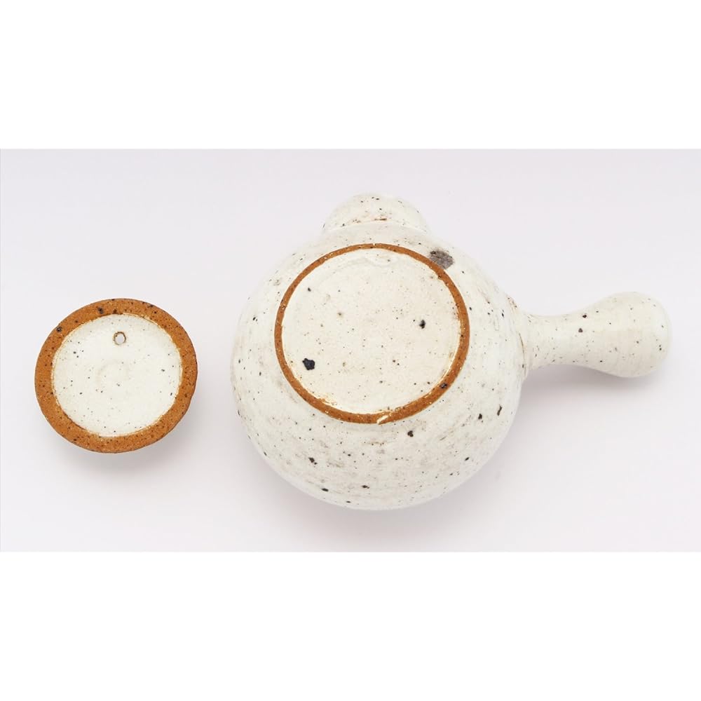 Mino Ware "Shigeyasu Ohno" Teapot Pot Capacity Approximately 460ml Iron Powdered White (Comes with Presentation Box) Made in Japan 134-0033