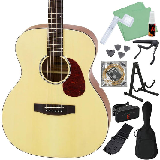 ARIA Aria-101 MTN Acoustic Guitar Beginner Set 12-piece Set Matte Natural Matte Finish Aria