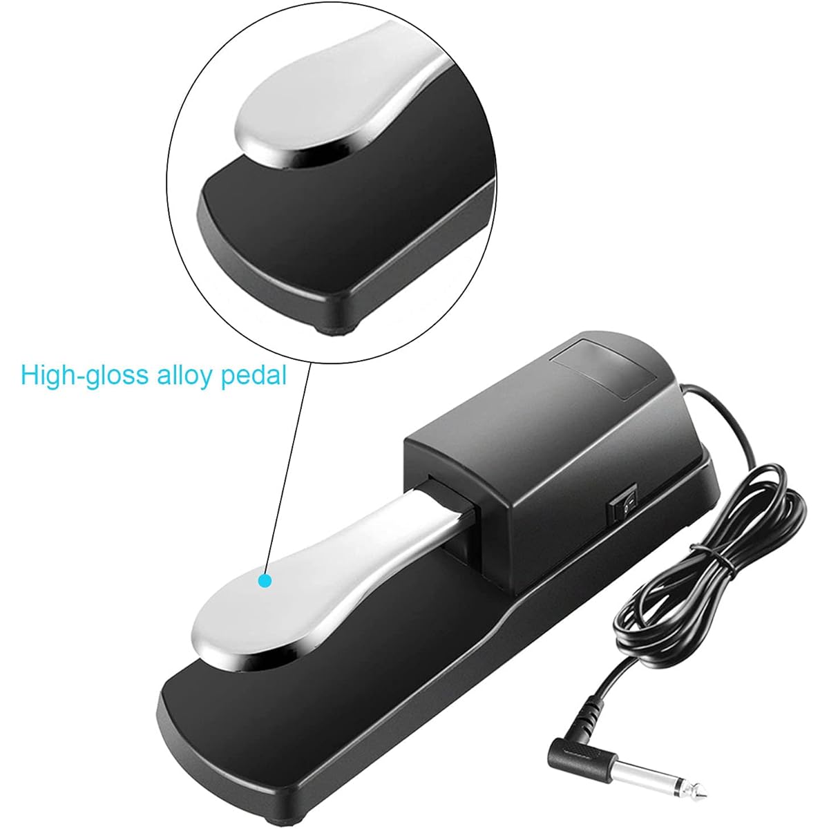 Sustain Pedal Professional Damper Foot Pedal Universal Piano Foot Pedal for Piano Midi Electronic Keyboard