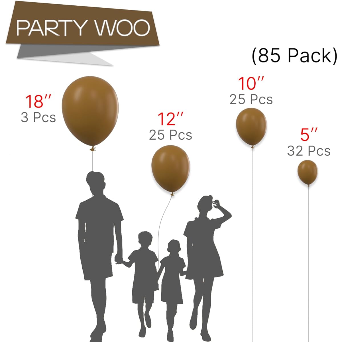 PartyWoo latex balloons 85 pieces 1534