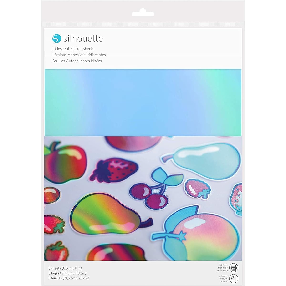 Silhouette America Media-IRD-ADH Iridescent Sticker Paper