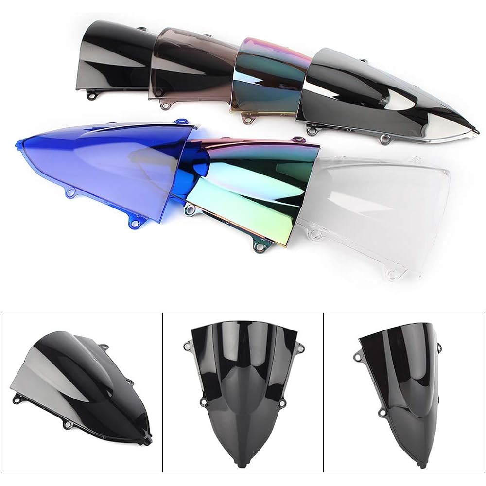 YUANYE Suitable for Honda CBR250RR Windshield Double Bubble Windshield 2017 2018 ABS Plastic Motorcycle Accessories (Transparent)
