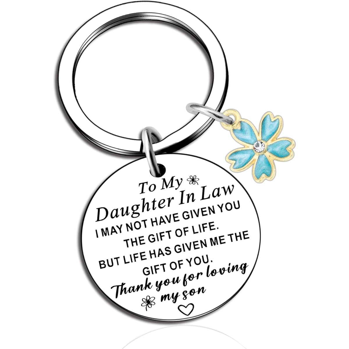 ichrati Daughter-in-law Gifts from Mother-in-Law Christmas Women Christmas Gifts for Adults Wedding Day Gifts for Daughter-in-Law Birthday Gifts from Mother-in-law, Silver, Small
