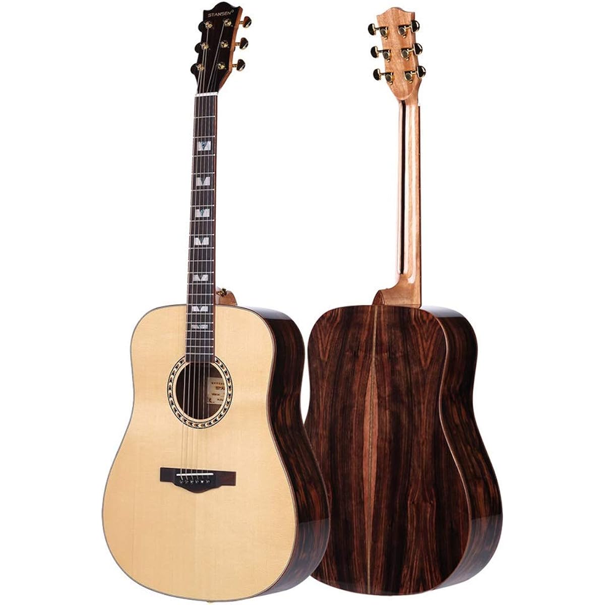 Acoustic Guitar Acoustic Guitar Ebony Wood Material Guitar Natural 41 Inch Classic Guitar (Color: Natural, Size: 41 inches)