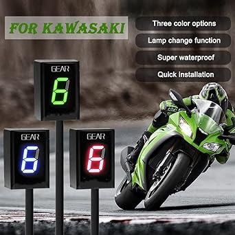 Speed Display Meter Motorcycle Gear Indicator Kawasaki Z750 Z750R Z800 Z800e Z1000 ER6N ER6F Ve-rs-ys 650 Ninja 300 400 Z650 1-6 Gear