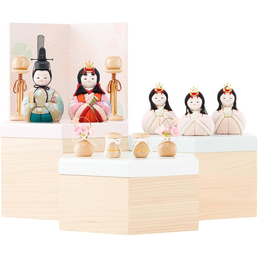 Purifua Hina Dolls, Wood-grained, Five Dolls, Storage style, TORICCA, Moewara, Asa & huhu