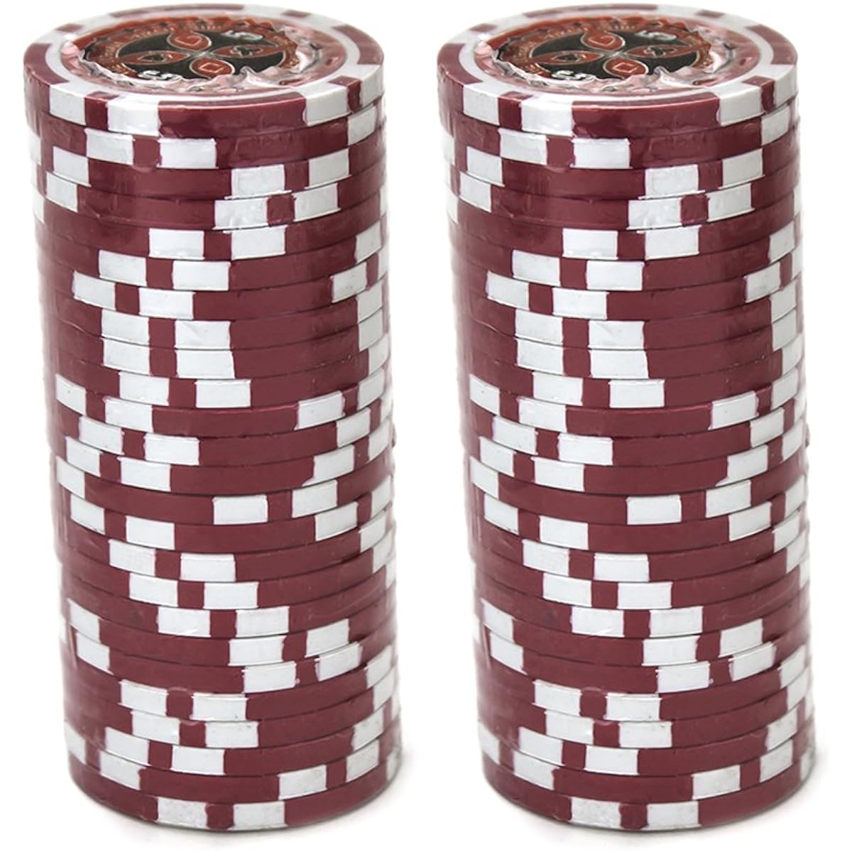 Brybelly Ultimate Poker Chips Holo Inlay Heavyweight 14 Gram Clay Composite - Pack of 50 ($5.00 Red)