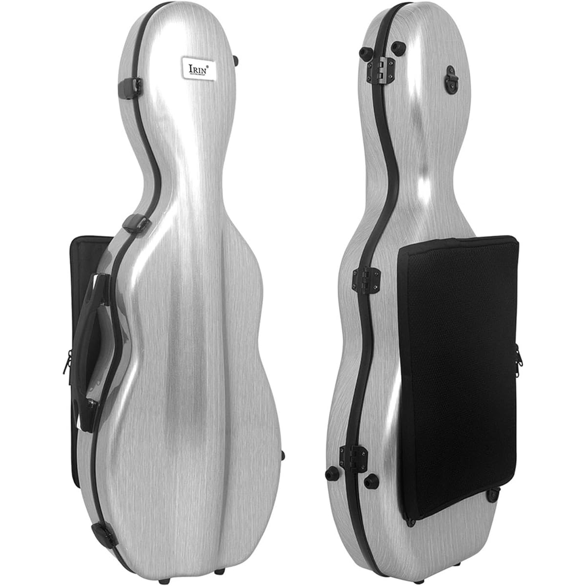 Oshhni 4/4 Violin Travel Case Backpack Portable with Straps Violin Hard Case for Travel Beginners Musical Instrument Accessories, Argent