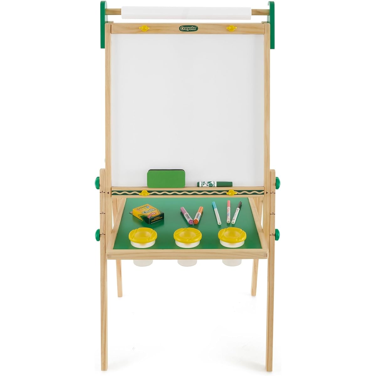 Crayola Kids Wooden Easel, Dry Erase Board & Chalkboard, Gift for Kids, Age 4, 5, 6, 7