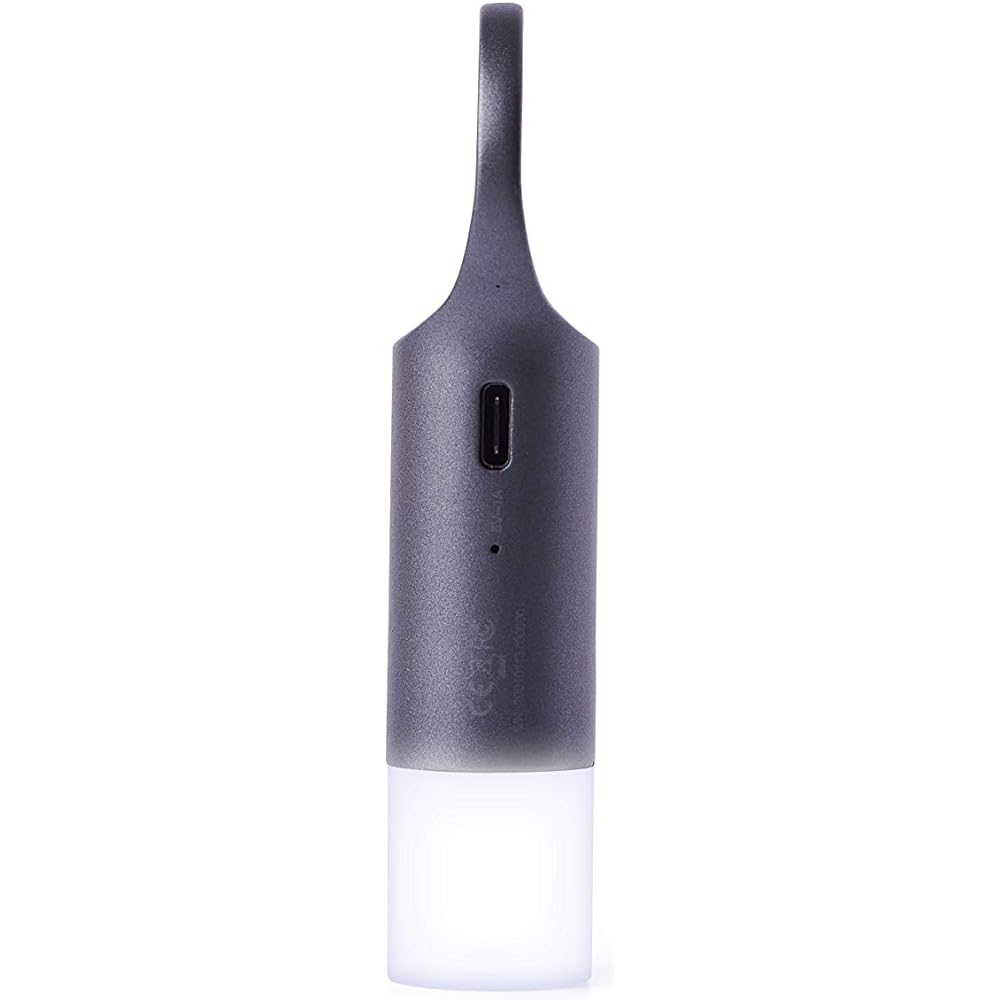 Lexon - Nomady Flash LED Warning Light with Carabiner Hook, Dark Gray