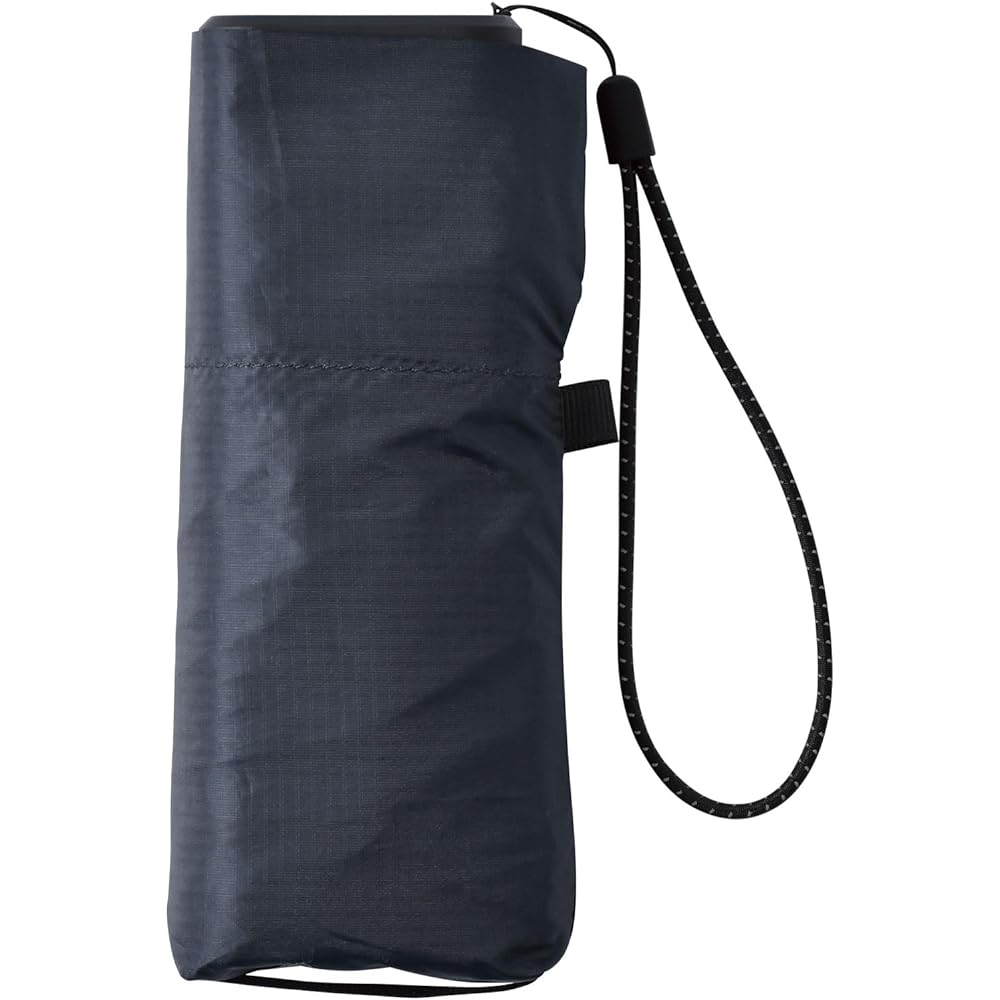 Amvel Folding Umbrella, Folding Rain Umbrella, Wind-resistant Umbrella, Strong Water Repellent, Space Saving, Small, Flat, Lightweight, FLATLITE Micro, Navy, 175g