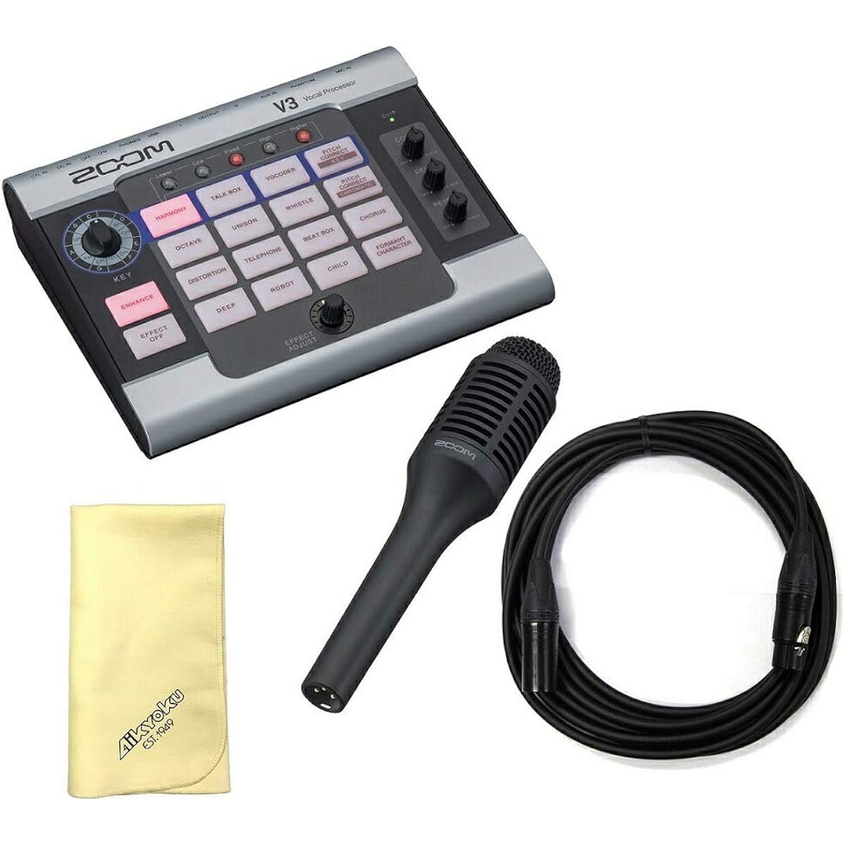 [Includes Aikyoku cloth] [Includes genuine microphone/SGV-6 + CANARE microphone cable] ZOOM Zoom V3 Vocal processor that can be used on both desktop and live stage