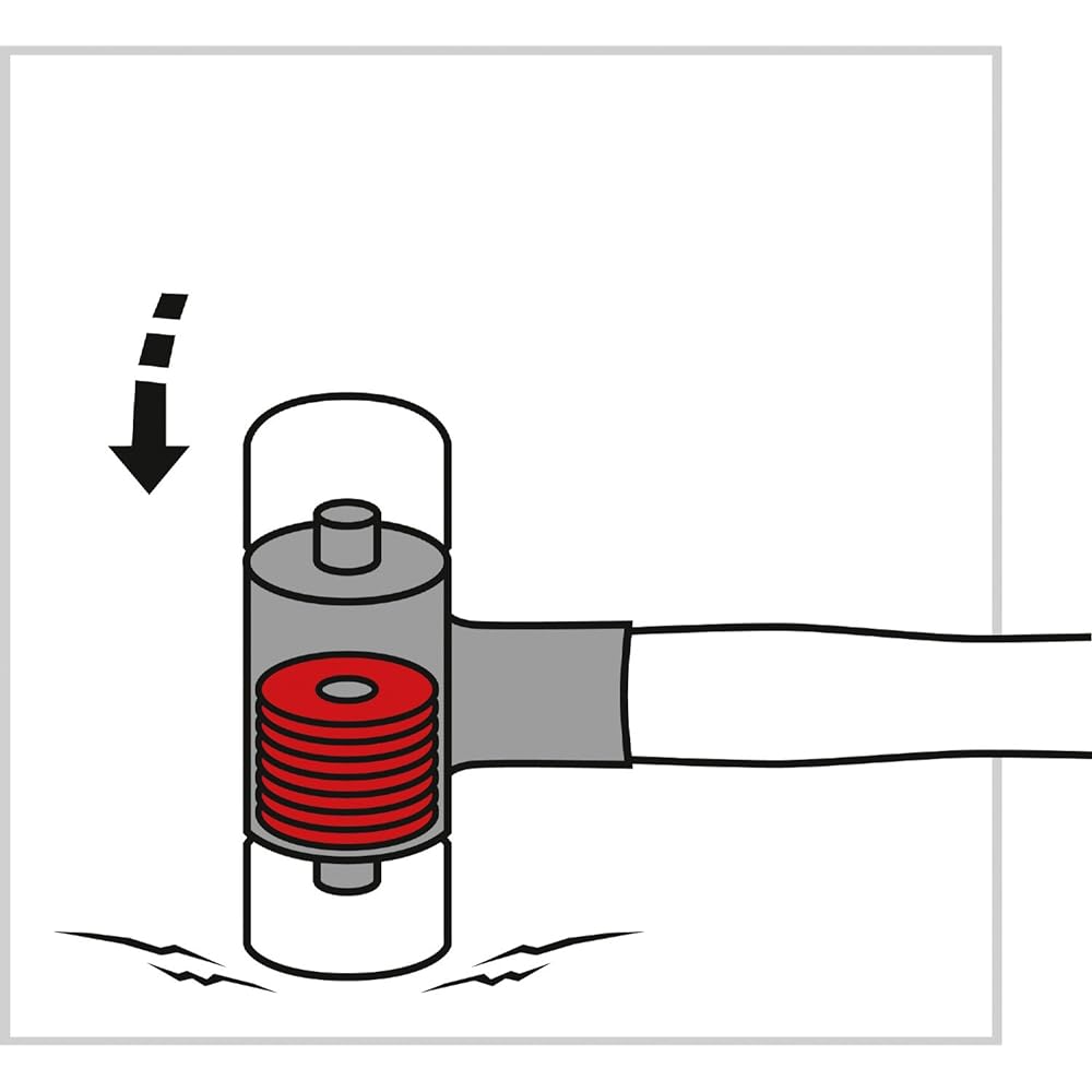 PB Swiss Tools 305-6 Recoilless combination hammer (glass fiber handle) Recoilless hammer 305-6