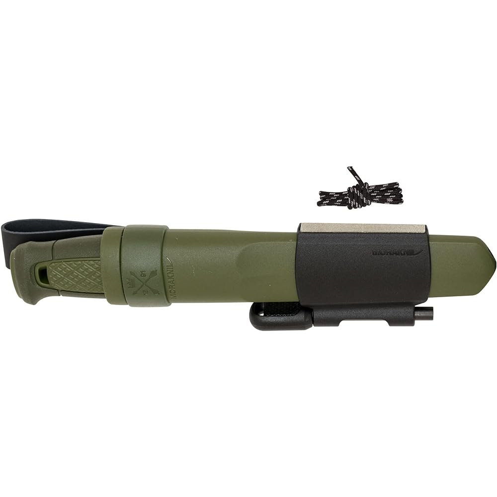 Morakniv Kansbor Survival Kit Stainless Steel Hunting Meat Cutting Camping Knife Ignitable MG (Military Green)