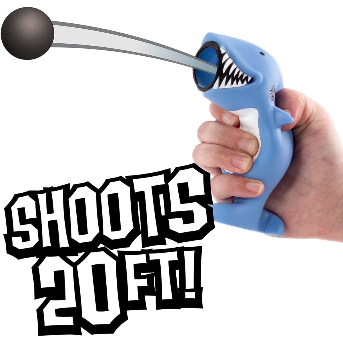 Hog Wild Shark Popper Toy 2 Pack - Launches Foam Balls up to 20 Feet, Indoor/Outdoor Fun, Includes 12 Balls, For All Occasions - Ages 4+ | Exciting and Fun Playtime