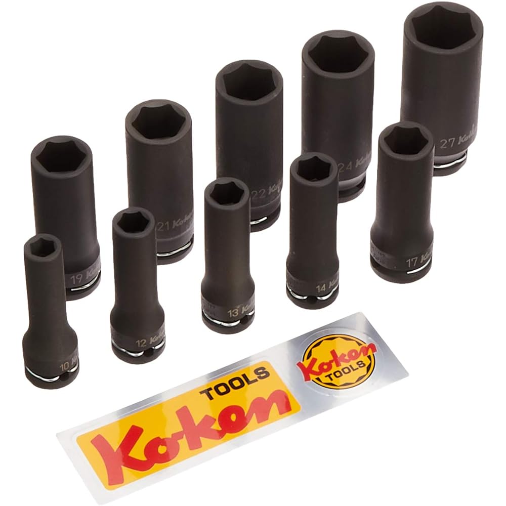 Koken 1/2(12.7mm)SQ. Impact deep socket set 10 pieces 14207M