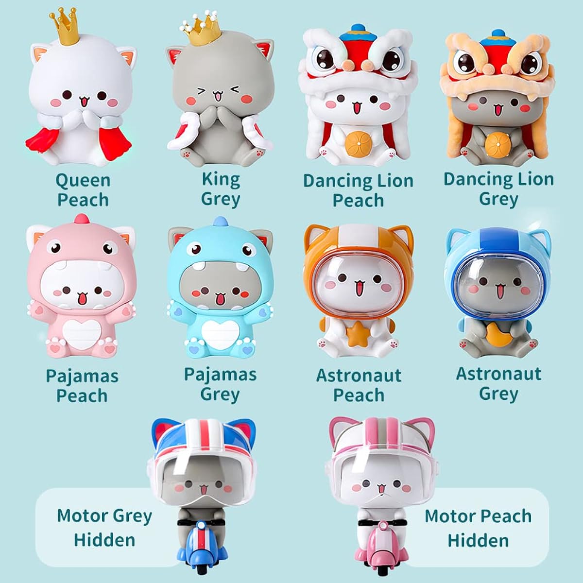 BEEMAI Mitao Cat Love Series 3 Pieces (No Repeat) Random Design Cute Figure Collectible Birthday Gift