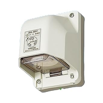 Panasonic WK6430 Grounded 3P30A Hook Rainproof Outlet for Exposed and Recessed Use