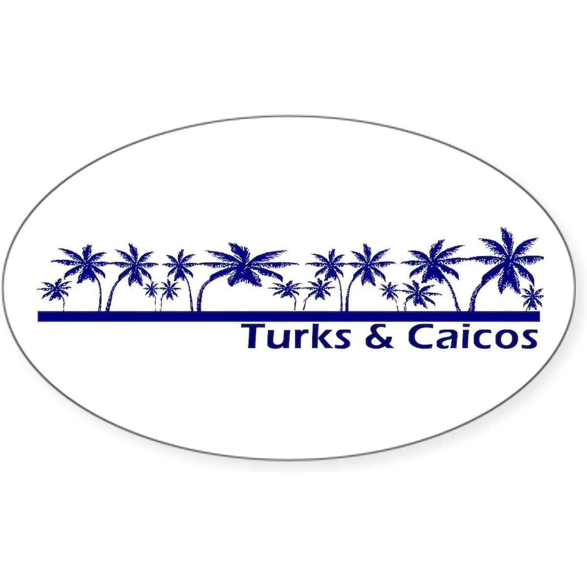 CafePress Turks Caicos Oval Sticker Sticker Oval - 3x5 White by CafePress