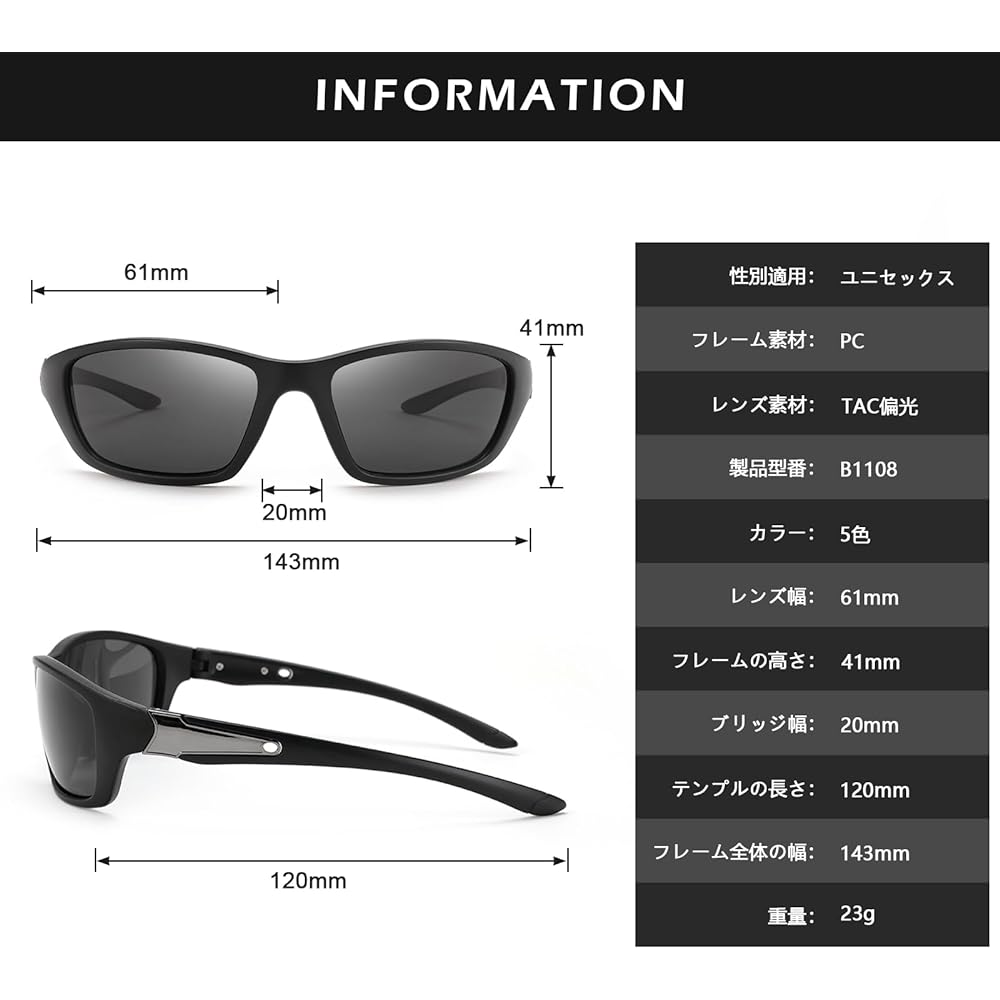 Feisedy Sports Sunglasses Men's Polarized Lenses Running Drive Bike Tennis Ski Lightweight Metal UV400 TAC UV Protection Unisex Sunglasses Bicycle Climbing Fishing Baseball B1108