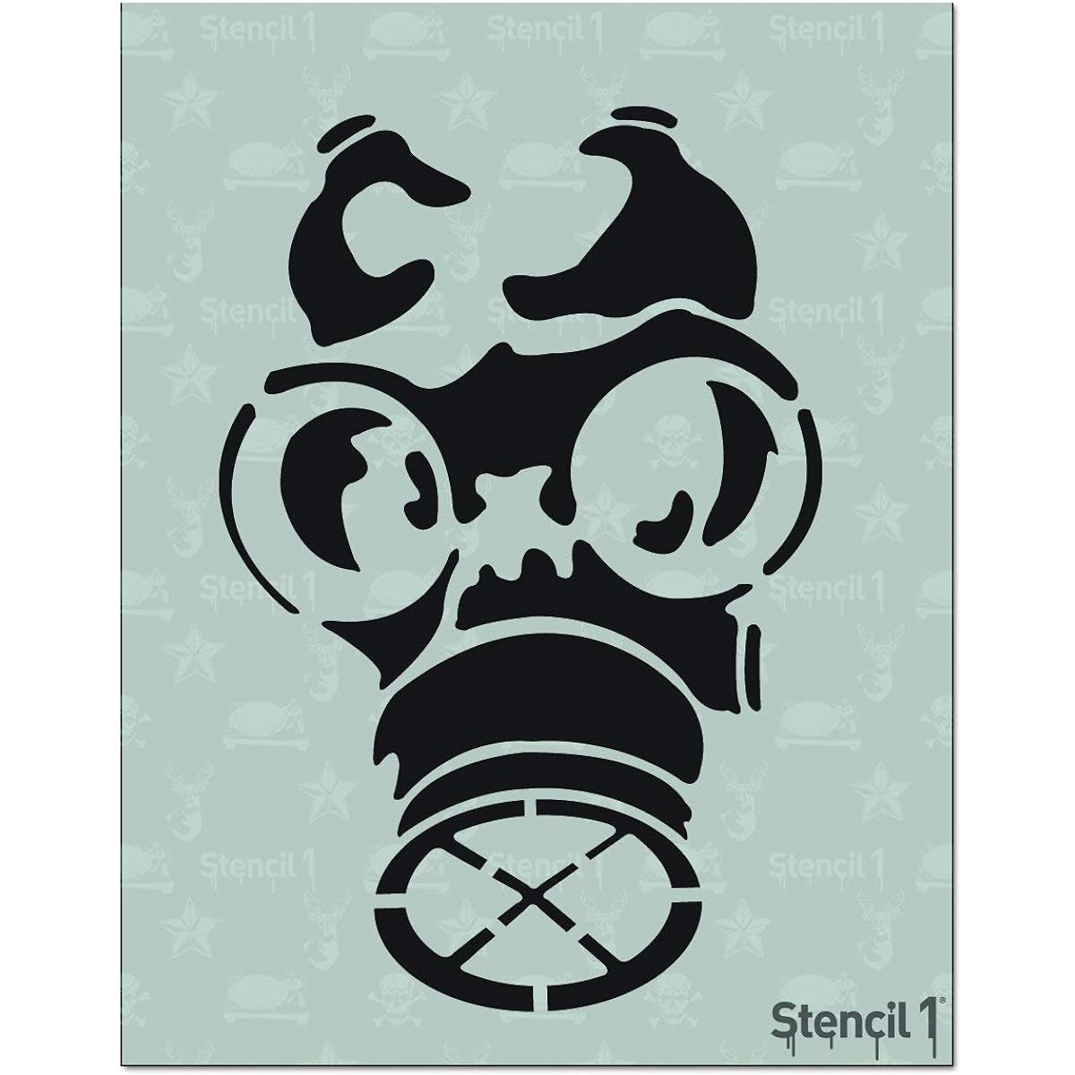 Gas Mask Stencil 8.5" x 11"