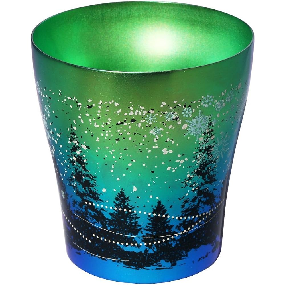HORIE Made in Tsubame, Niigata Prefecture Titanium Double Tumbler 250cc Snow Flower Green Set of 2 T15SK250GRSET