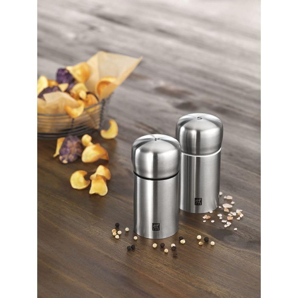 ZWILLING "Spice Salt/Pepper Mill" Salt Pepper Grinder [Authorized Japanese Product] Zwilling Spice Salt/Pepper Mill 39500-025 Manual Stainless Steel Silver
