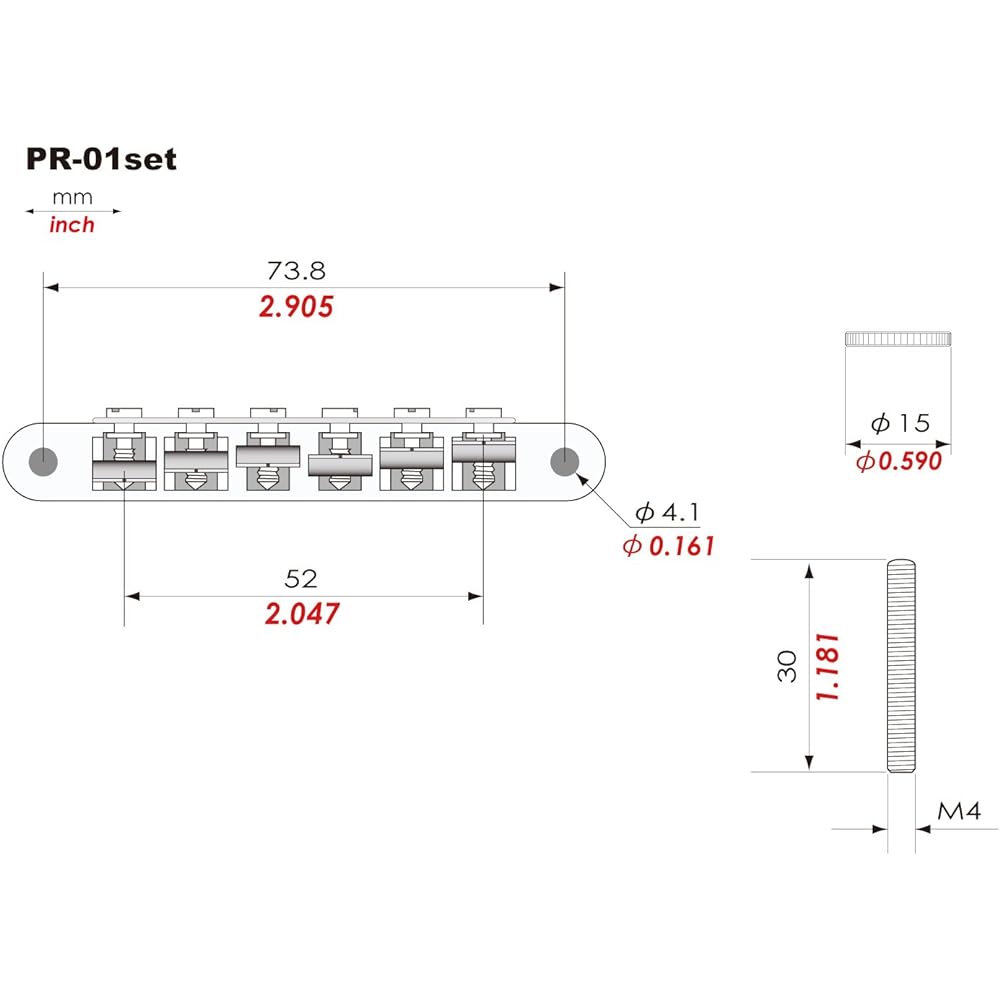 KTS Titanium Parts PR-01set PR-01 with Zinc Die-Cast Base (Nickel)