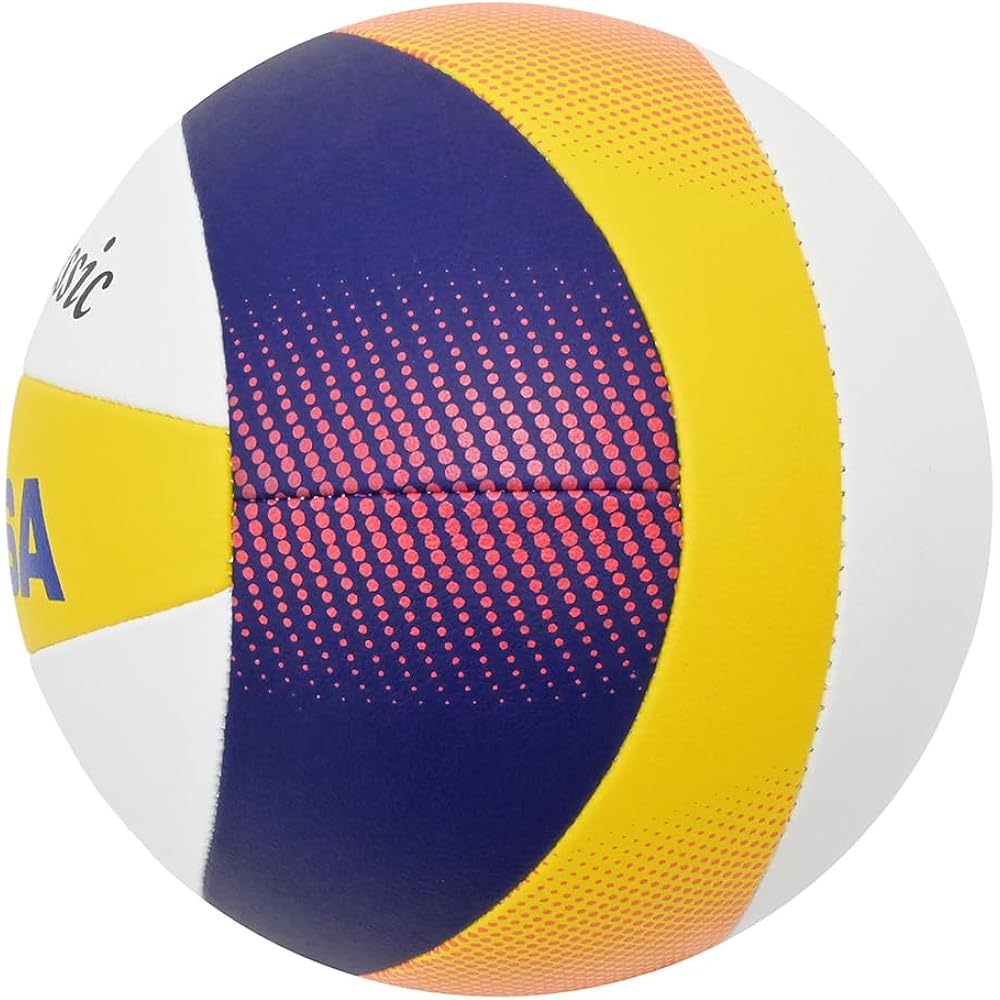 MIKASA Beach Volleyball Practice Ball (General/University/High School/Junior High School) White/Yellow/Blue/Red BV551C-WYBR Recommended Internal Pressure 0.175-0.225 (kgf/㎠)