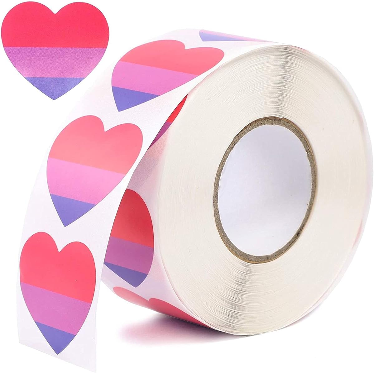Blue Panda Bisexual Pride Adhesive Sticker Roll (1.5 inch 1000 pack)