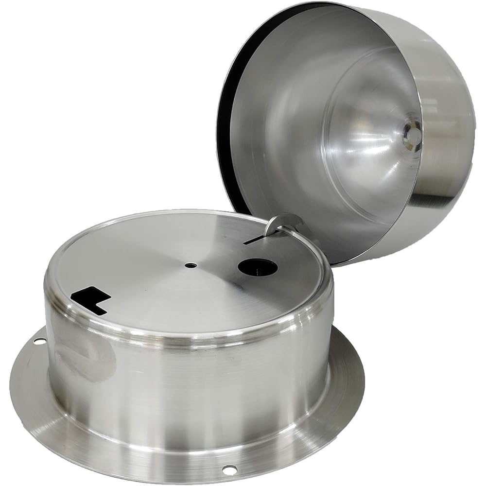 Fukunishiimono Stainless steel faucet box, cylindrical dome shape, SF-BS-2DH, for exposed above the floor