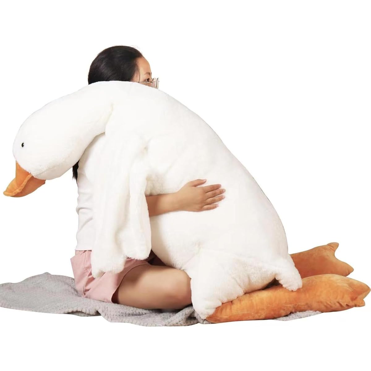 BIRCHIO White Goose Plush Toy White 75 inches/190cm