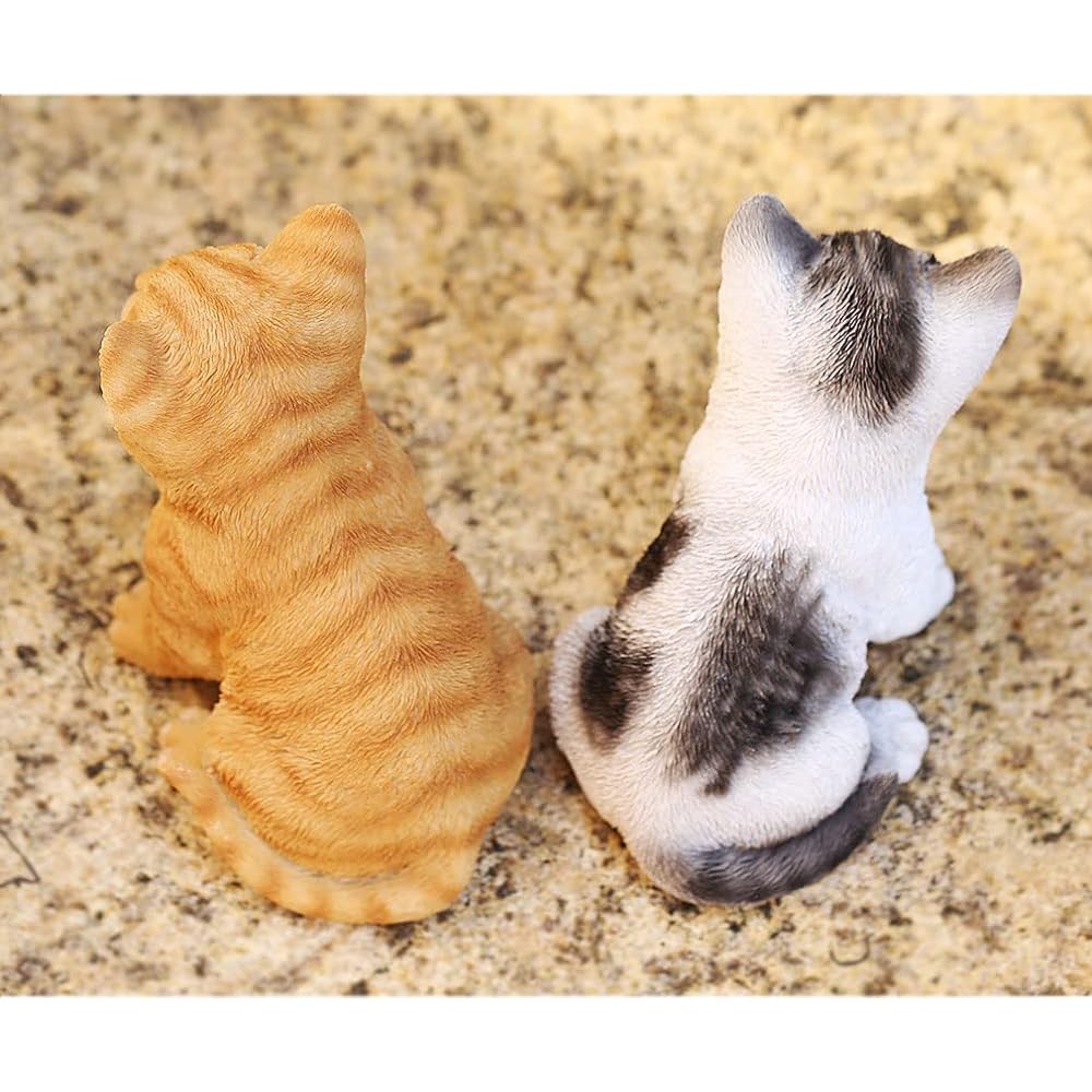 Devalier ca229 [Genuine] Cat figurine, mackerel tiger, brown tiger, resin gift, perfect present