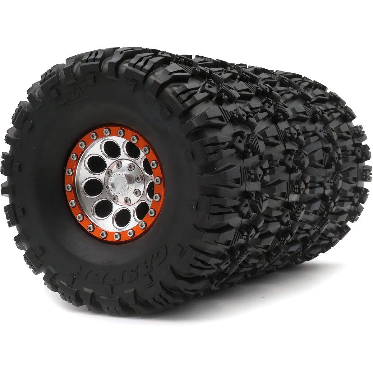 RC 2.2 Tires Tire Height(Outer Diameter):135mm & Aluminum Alloy 2.2 Beadlock Wheel Rim for RC Crawler Truck