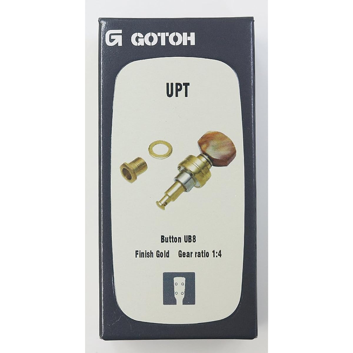 GOTOH Planetary Tuner for Ukulele, UB8 Button, Gold (UPT-UB8-GX) UPT-UB8-GG