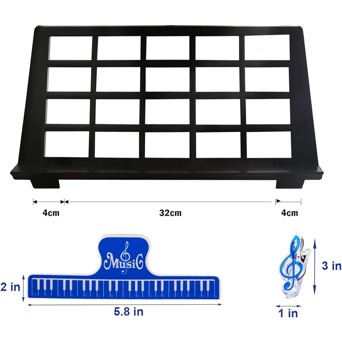 Gorbado Music Stand for Sheet Music, Yamaha Music Stand, Compatible with Many Models, Stable and Durable, Keyboard Music Stand, Comes with 2 Sheet Music Clips