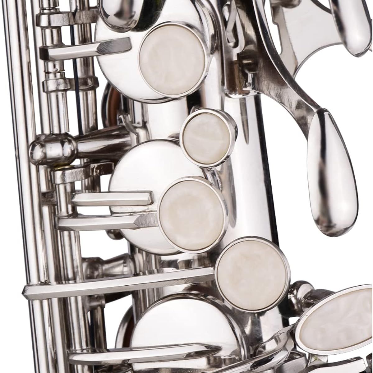 Btuty Saxophone Sax Eb Alto E Flat Brass Engraved Pattern Surface Plastic Mouthpiece with Gloves Cleaning Cloth Brush Strap